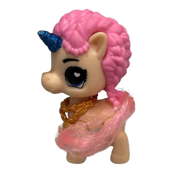 ZURU Pink Unicorn Pony Mini Figure Gold Chain Necklace Cute Fantasy Toy Loose - Picture 2 of 8